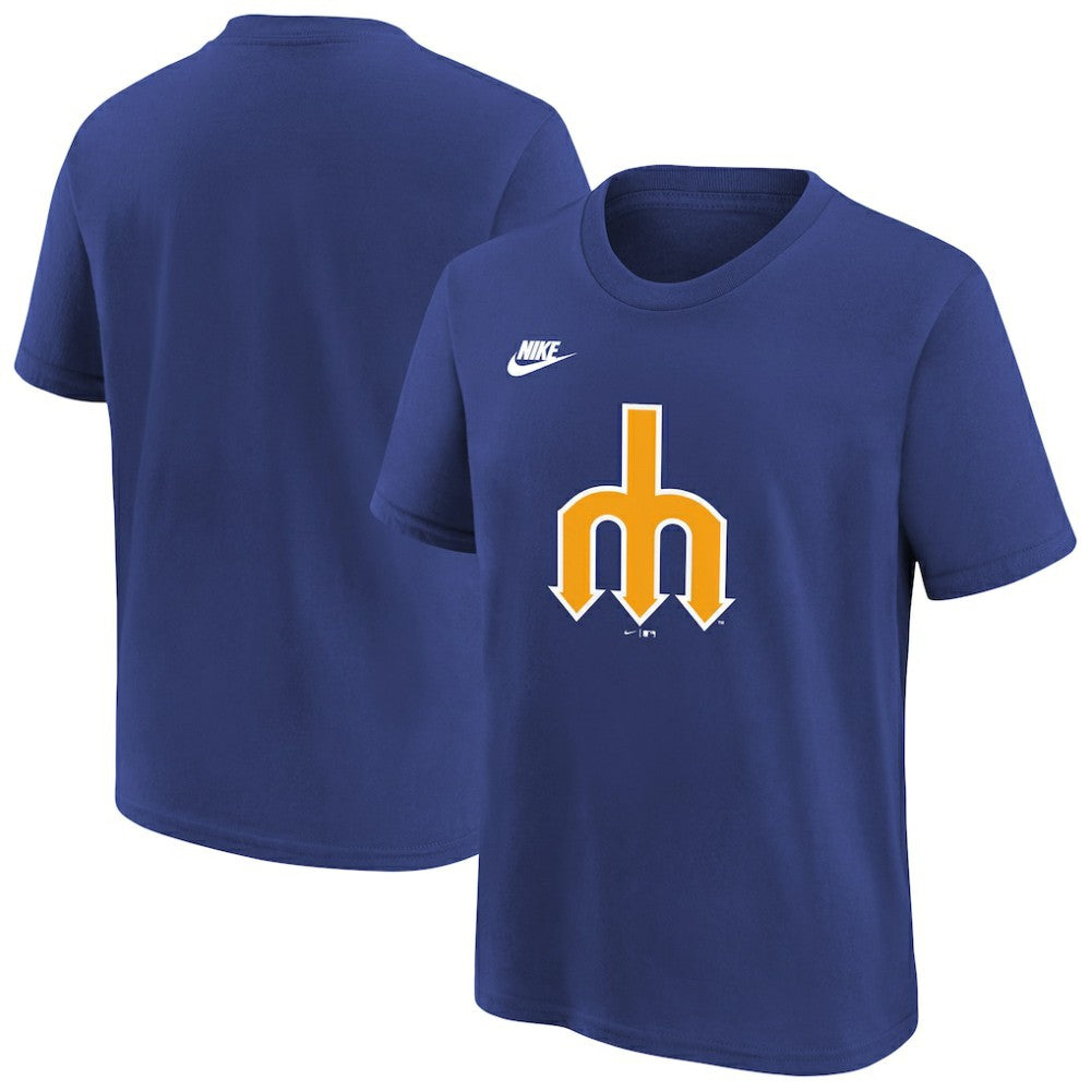 Royal Seattle Mariners Nike Youth Team Logo T-Shirt