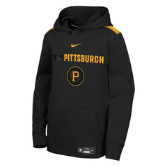 Black Pittsburgh Pirates Nike Youth City Connect Authentic Collection Performance Pullover Hoodie
