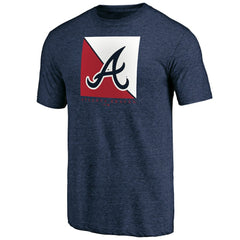 Navy Atlanta Braves Pregame Vibe Tri-Blend T-Shirt