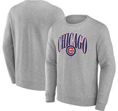 Gray Chicago Cubs Arch Pullover Sweatshirt