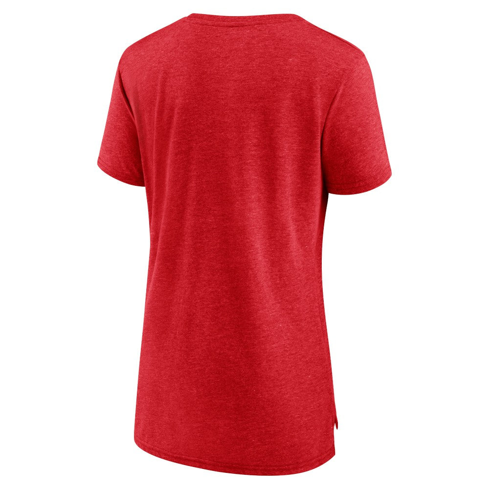 Red Cincinnati Reds Women's Practice Time Tri-Blend T-Shirt