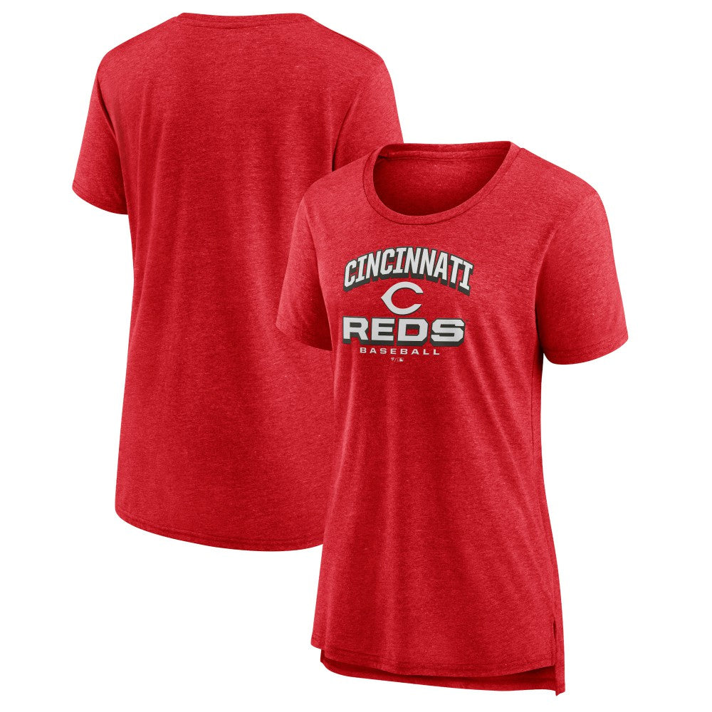 Red Cincinnati Reds Women's Arch Tri-Blend T-Shirt