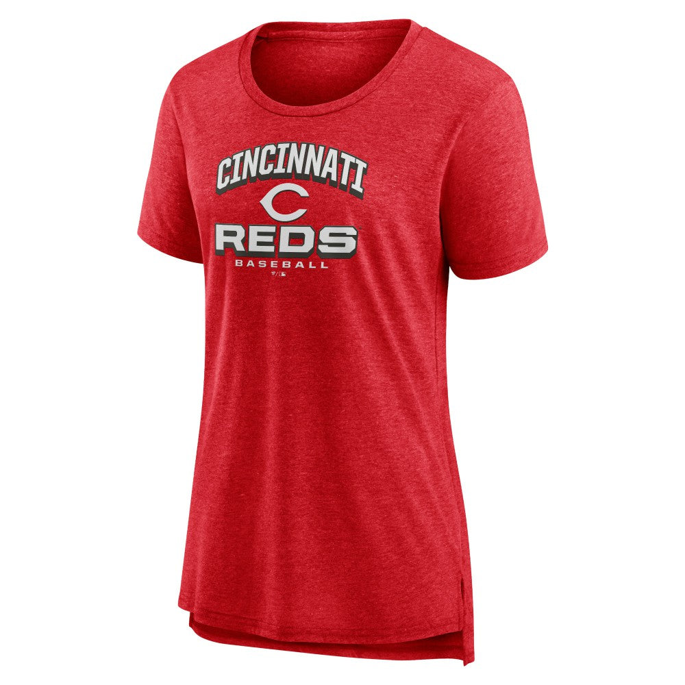 Red Cincinnati Reds Women's Arch Tri-Blend T-Shirt