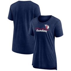Navy Cleveland Guardians Women's Practice Time Tri-Blend T-Shirt