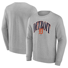 Gray Detroit Tigers Arch Pullover Sweatshirt