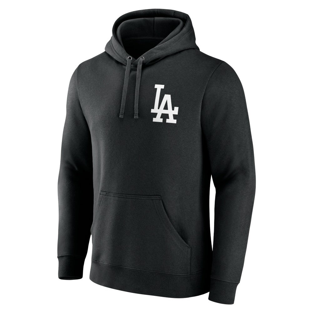 Black Mookie Betts Los Angeles Dodgers Mister Cartoon Name & Number Pullover Hoodie