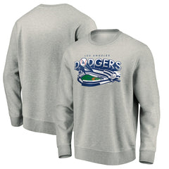 Gray Los Angeles Dodgers Heater Pullover Sweatshirt