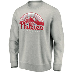 Gray Philadelphia Phillies Heater Pullover Sweatshirt