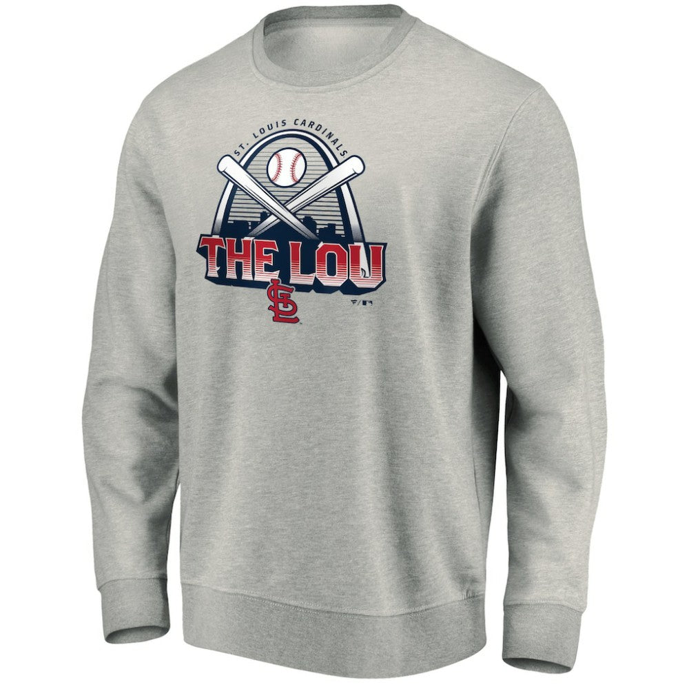 Gray St. Louis Cardinals Heater Pullover Sweatshirt