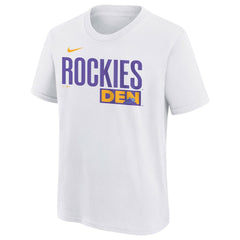 White Colorado Rockies Nike Youth 2025 City Connect Wordmark T-Shirt