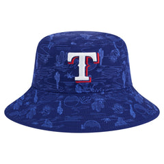 Dark Blue Texas Rangers New Era 2025 Spring Training All Over Print Bucket Hat