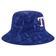 Dark Blue Texas Rangers New Era 2025 Spring Training All Over Print Bucket Hat