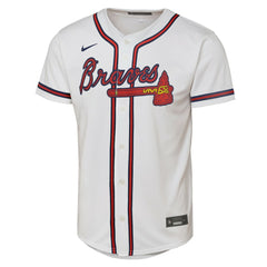 White Ozzie Albies Atlanta Braves Nike Youth Home Replica Player Jersey