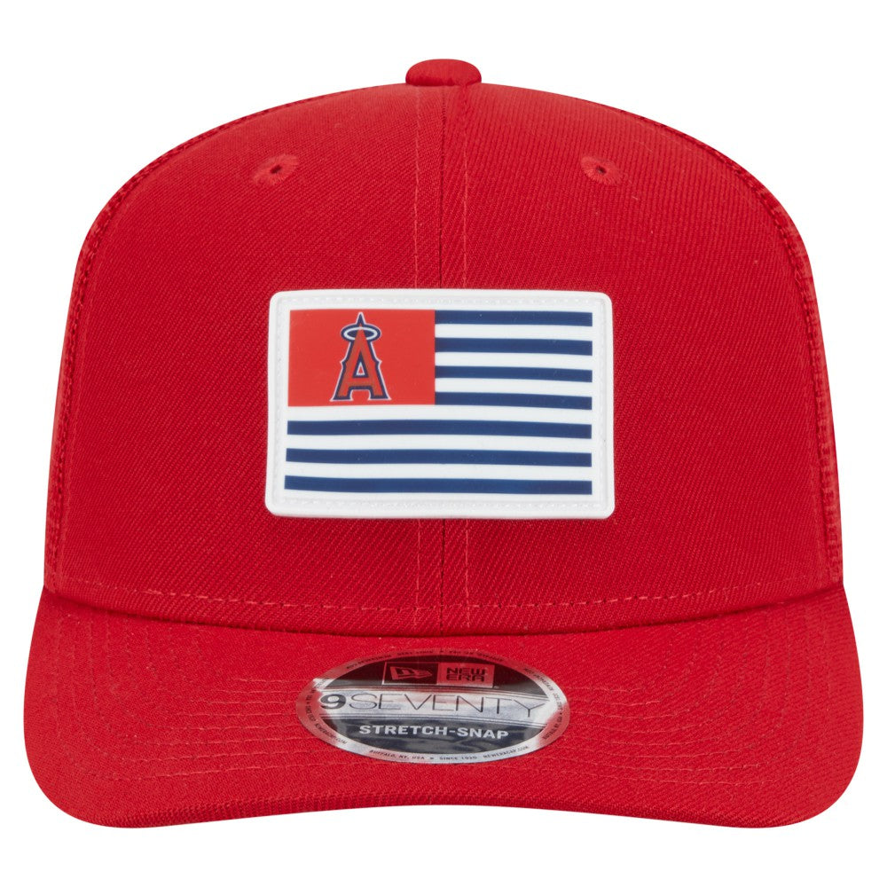 Red Los Angeles Angels New Era Flag 9SEVENTY Stretch-Snap Hat
