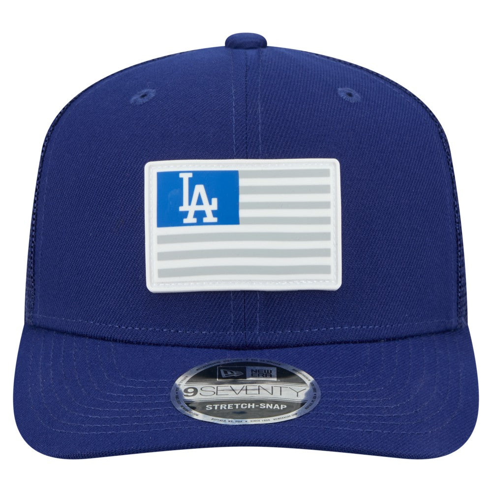 Royal Los Angeles Dodgers New Era Flag 9SEVENTY Stretch-Snap Hat