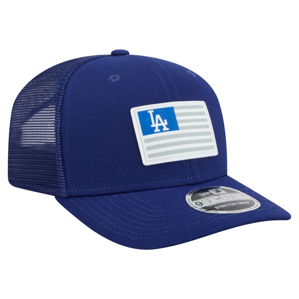 Royal Los Angeles Dodgers New Era Flag 9SEVENTY Stretch-Snap Hat