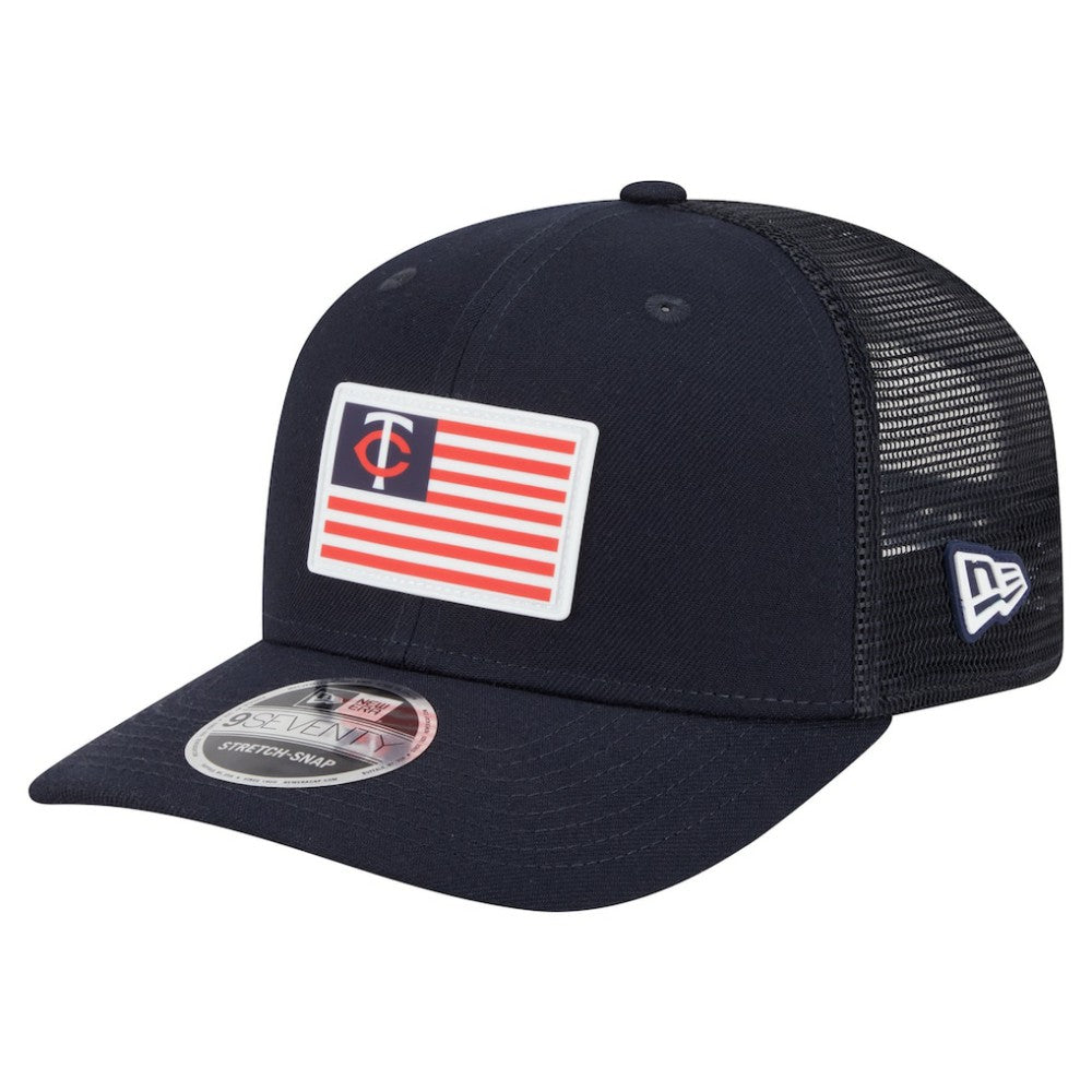 Navy Minnesota Twins New Era Flag 9SEVENTY Stretch-Snap Hat