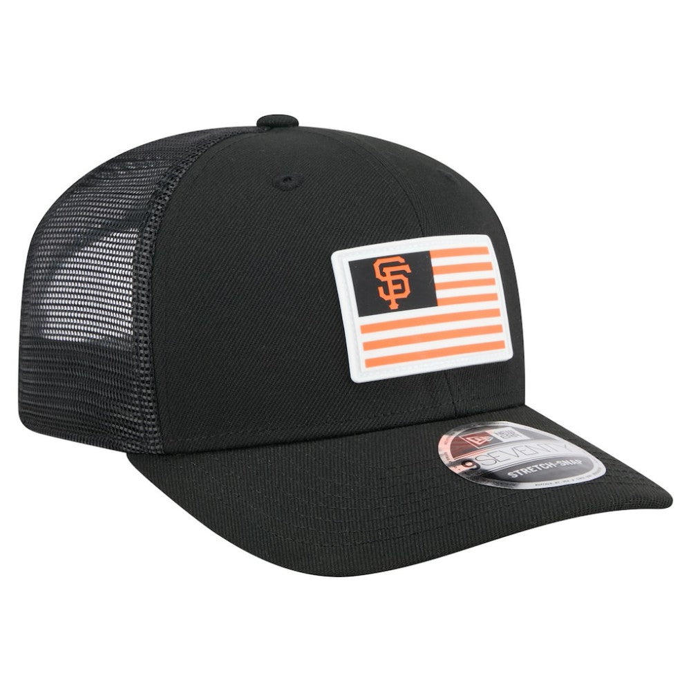 Black San Francisco Giants New Era Flag 9SEVENTY Stretch-Snap Hat