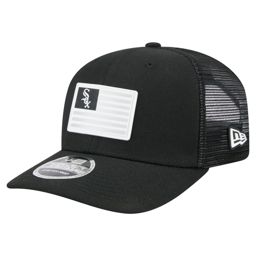 Black Chicago White Sox New Era Flag 9SEVENTY Stretch-Snap Hat