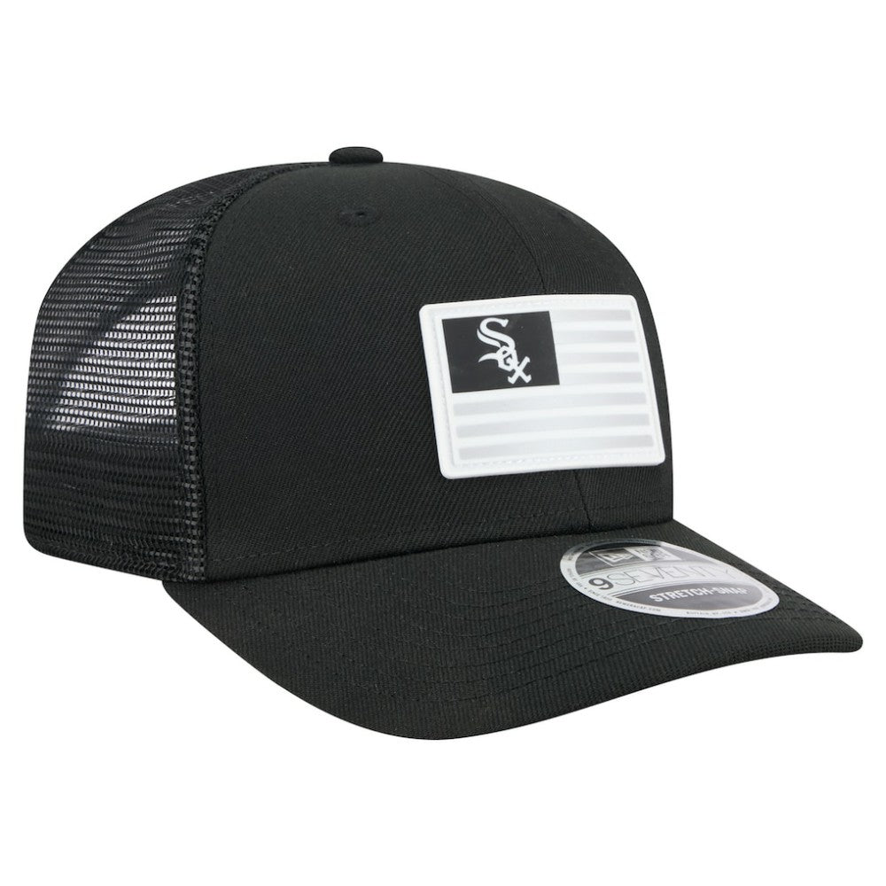 Black Chicago White Sox New Era Flag 9SEVENTY Stretch-Snap Hat