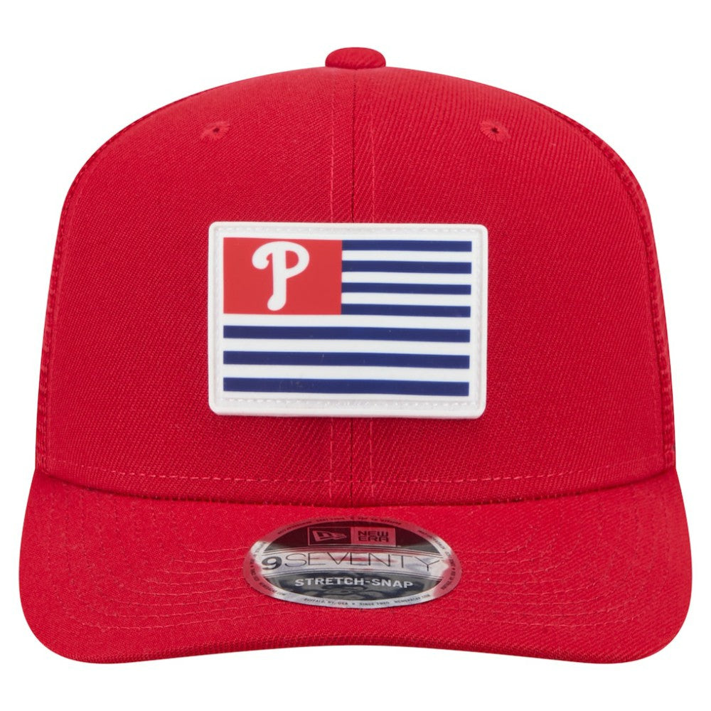 Red Philadelphia Phillies New Era Flag 9SEVENTY Stretch-Snap Hat