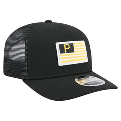 Black Pittsburgh Pirates New Era Flag 9SEVENTY Stretch-Snap Hat