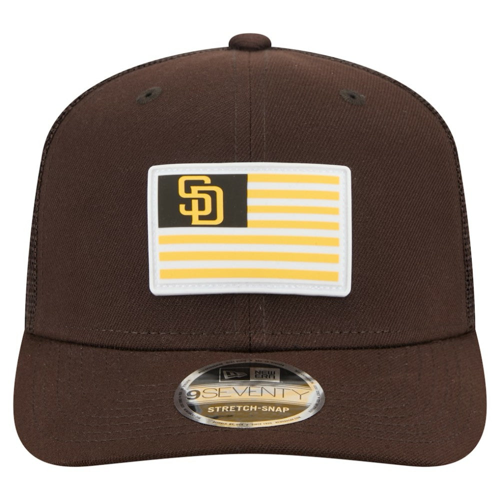 Brown San Diego Padres New Era Flag 9SEVENTY Stretch-Snap Hat
