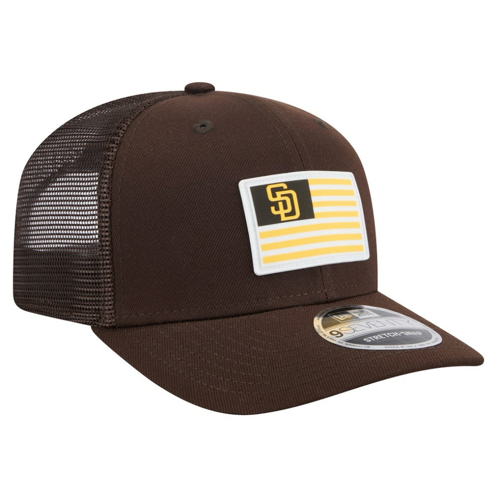 Brown San Diego Padres New Era Flag 9SEVENTY Stretch-Snap Hat