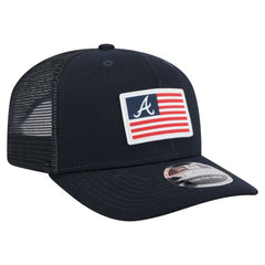 Navy Atlanta Braves New Era Flag 9SEVENTY Stretch-Snap Hat