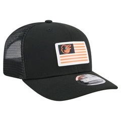 Black Baltimore Orioles New Era Flag 9SEVENTY Stretch-Snap Hat
