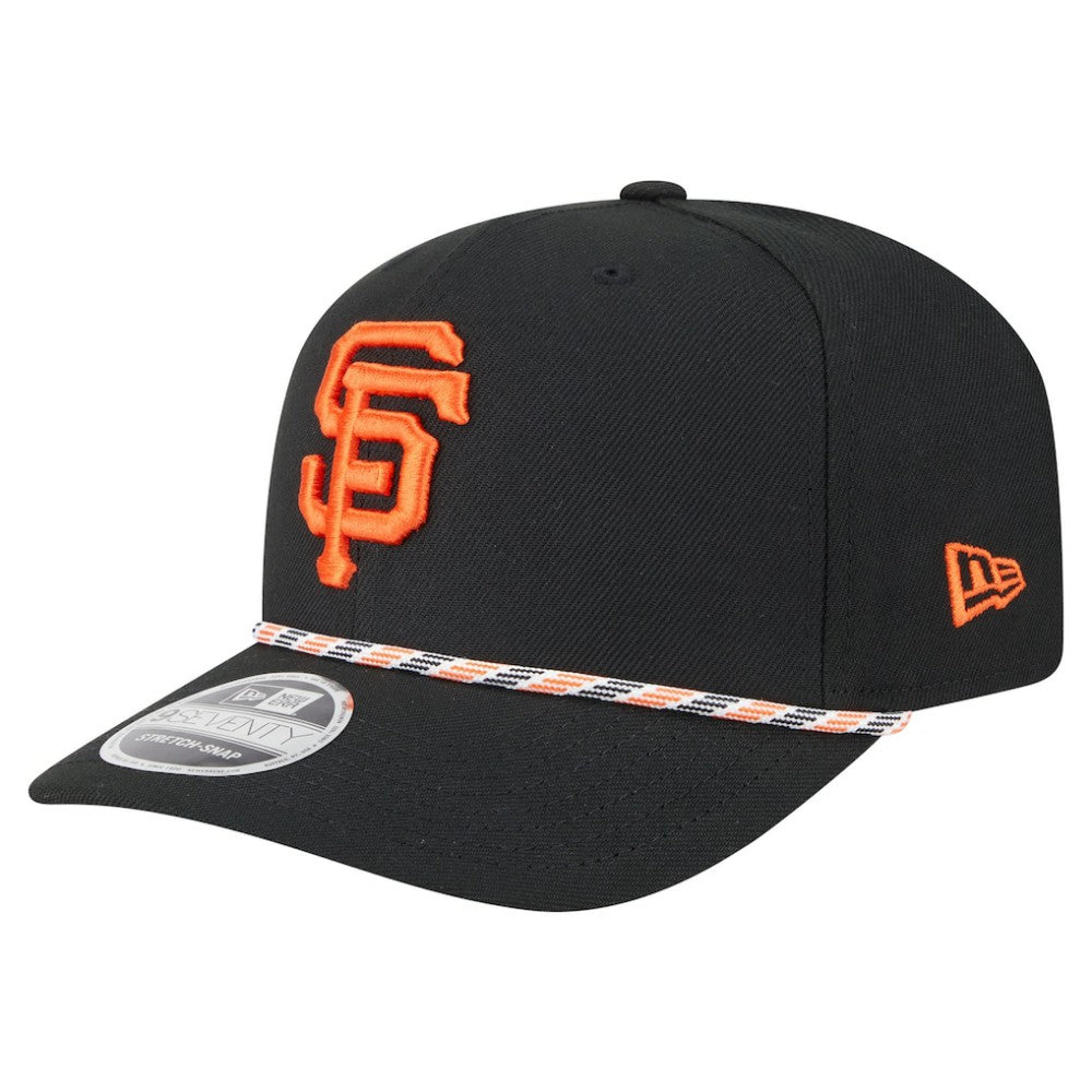 Black San Francisco Giants New Era Multi-Rope 9SEVENTY Stretch-Snap Hat