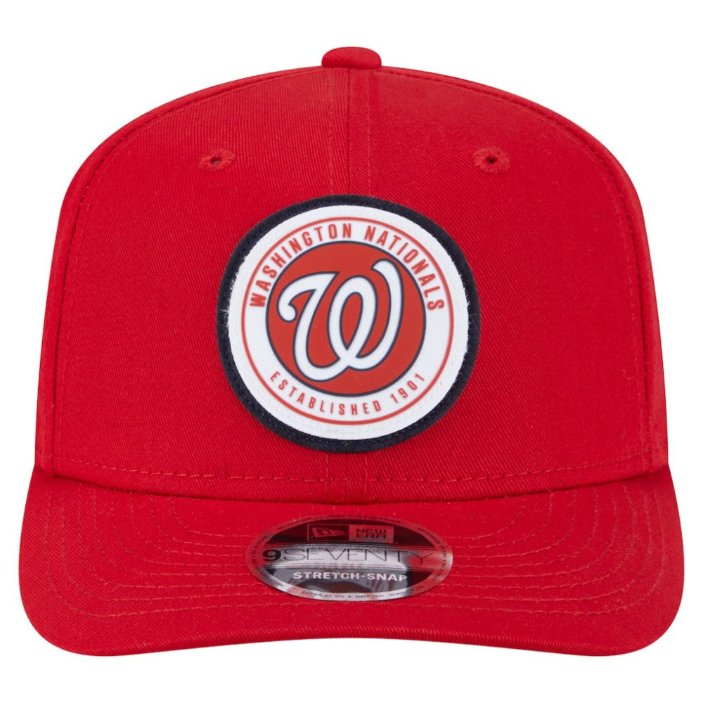 Red Washington Nationals New Era Circle Patch 9SEVENTY Stretch-Snap Hat