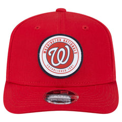 Red Washington Nationals New Era Circle Patch 9SEVENTY Stretch-Snap Hat