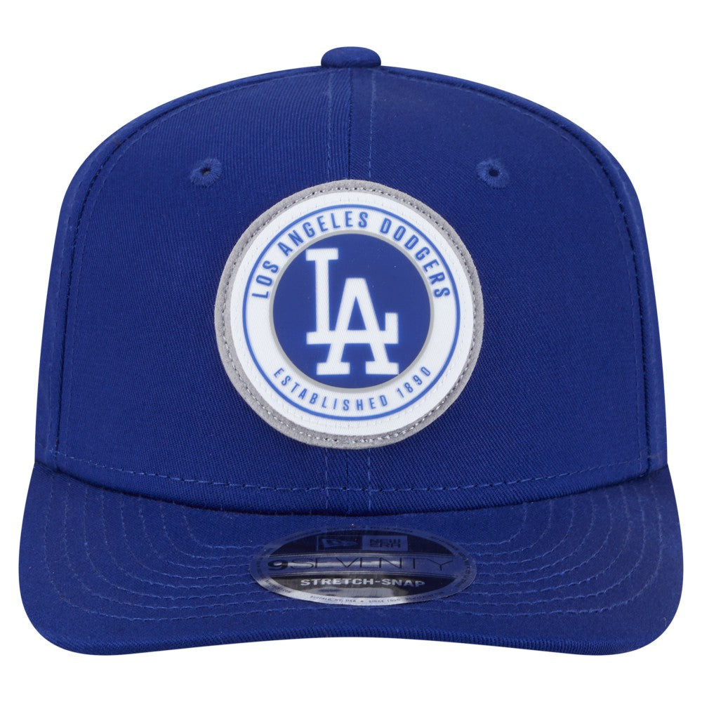 Royal Los Angeles Dodgers New Era Circle Patch 9SEVENTY Stretch-Snap Hat