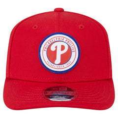 Red Philadelphia Phillies New Era Circle Patch 9SEVENTY Stretch-Snap Hat