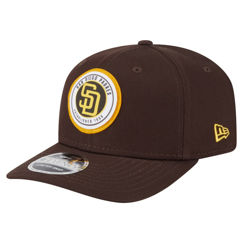 Brown San Diego Padres New Era Circle Patch 9SEVENTY Stretch-Snap Hat