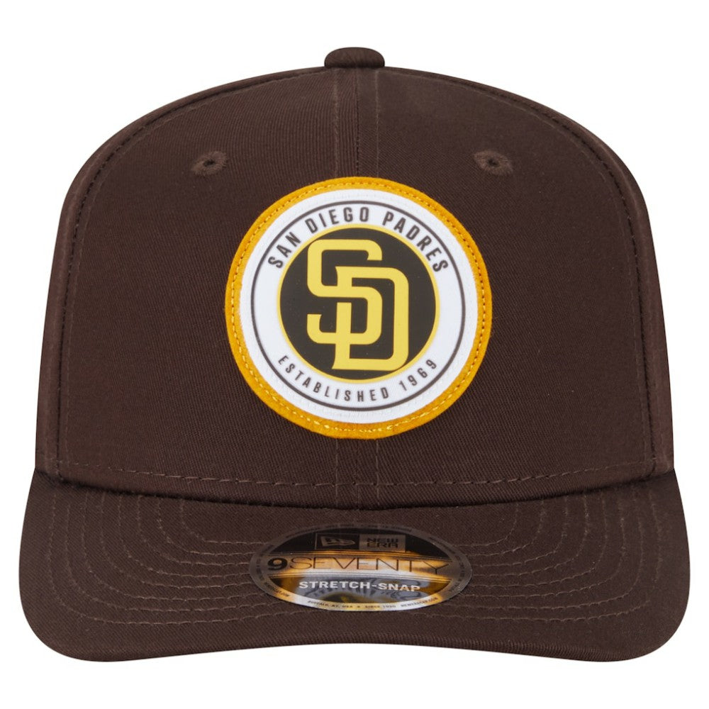 Brown San Diego Padres New Era Circle Patch 9SEVENTY Stretch-Snap Hat