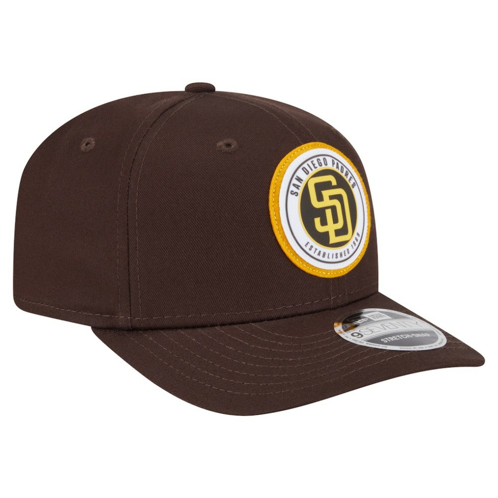 Brown San Diego Padres New Era Circle Patch 9SEVENTY Stretch-Snap Hat