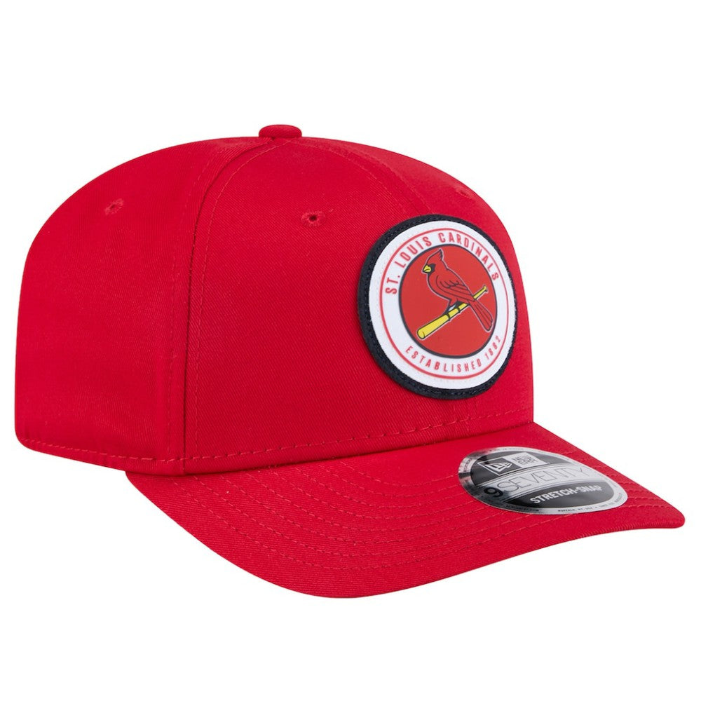 Red St. Louis Cardinals New Era Circle Patch 9SEVENTY Stretch-Snap Hat