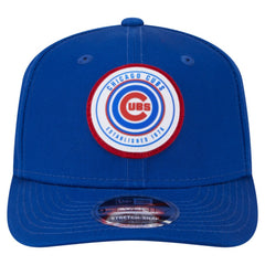 Royal Chicago Cubs New Era Circle Patch 9SEVENTY Stretch-Snap Hat