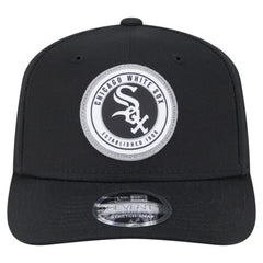Black Chicago White Sox New Era Circle Patch 9SEVENTY Stretch-Snap Hat
