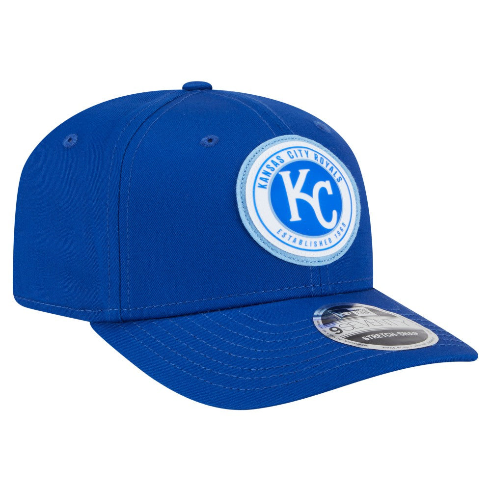 Royal Kansas City Royals New Era Circle Patch 9SEVENTY Stretch-Snap Hat