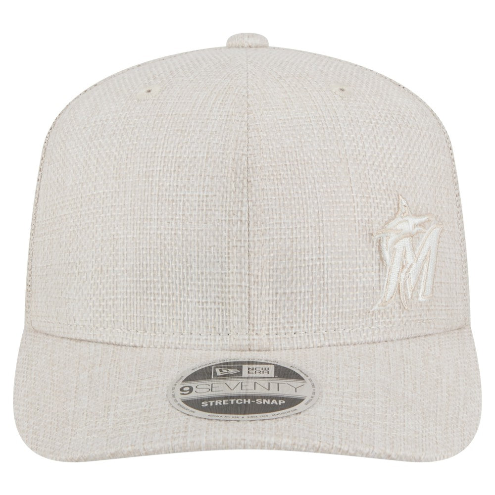 Light Beige Miami Marlins New Era Flawless 9SEVENTY Stretch-Snap Hat
