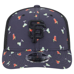 Black San Francisco Giants New Era Adventure Drinks Pattern 9SEVENTY Stretch-Snap Hat