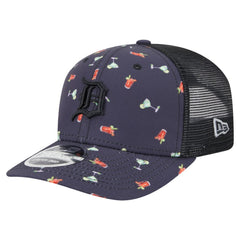 Navy Detroit Tigers New Era Adventure Drinks Pattern 9SEVENTY Stretch-Snap Hat