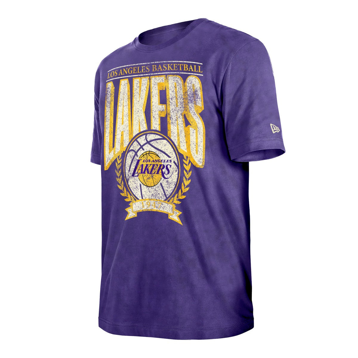 New Era Los Angeles Lakers Throwback Vintage Boxy Mineral Wash T-Shirt
