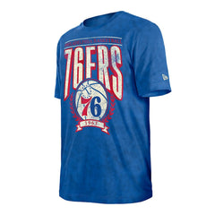 New Era Philadelphia 76ers Throwback Vintage Boxy Mineral Wash T-Shirt