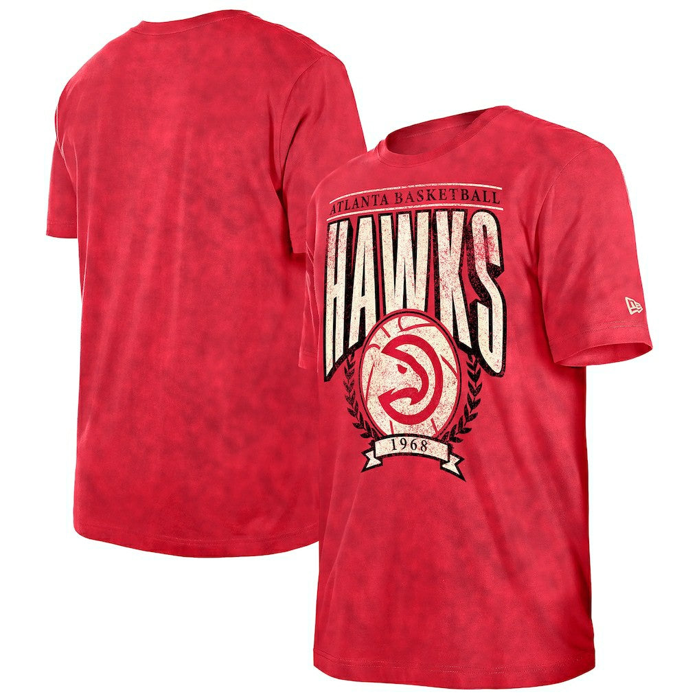 New Era Atlanta Hawks Throwback Vintage Boxy Mineral Wash T-Shirt
