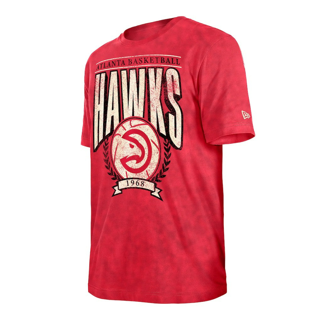 New Era Atlanta Hawks Throwback Vintage Boxy Mineral Wash T-Shirt