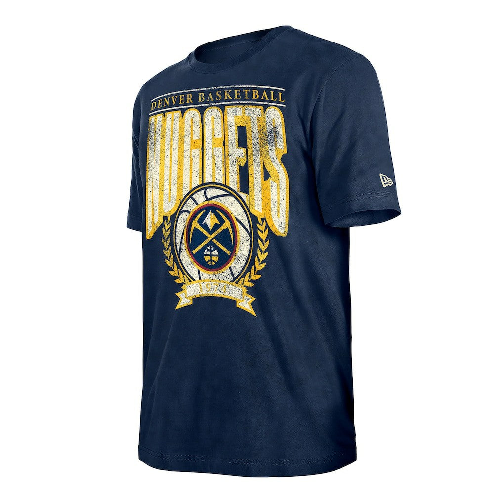 New Era Denver Nuggets Throwback Vintage Boxy Mineral Wash T-Shirt sale